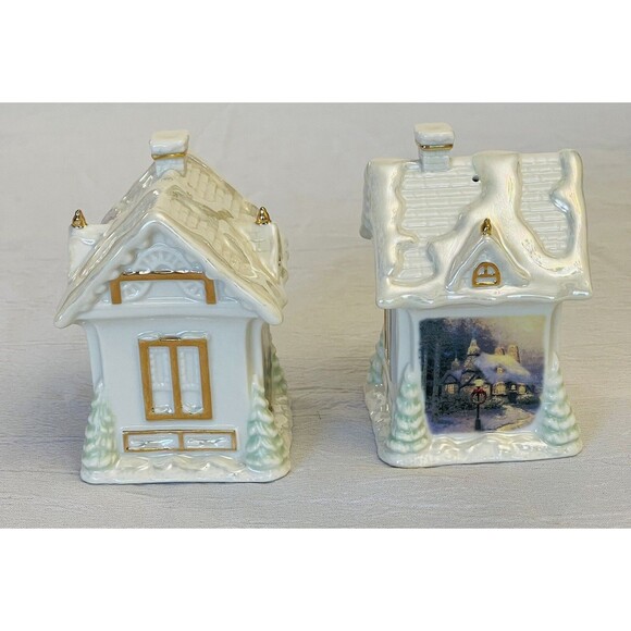 Lenox Other - Thomas Kinkade Lenox Salt Pepper Shakers Stonehearth Hutch 2005 Cottage VTG